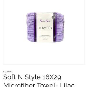Soft N Style Lilac Microfiber Towel